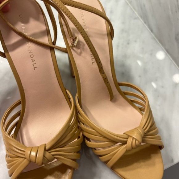 Loeffler Randall Womens Beige Rivka Leather Platform - Picture 4 of 5